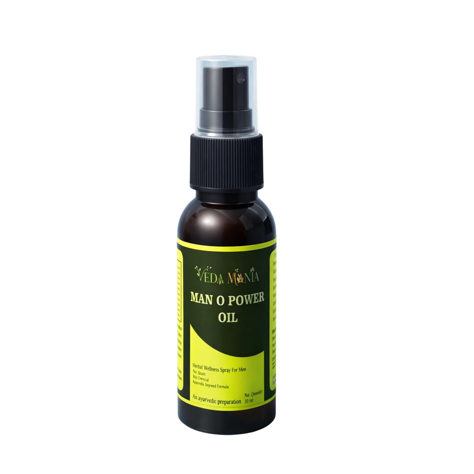 Man O Power Oil, Herbal Wellness Spray for Men, Ayurvedic Inspired Formula, Non-Sticky, 30 ml - Image 3